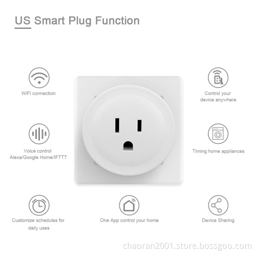 220v Alexa Echo Wholesale Extension Pop Phone Google Home Wifi Mini Socket Smart Plug Outlet US Standard